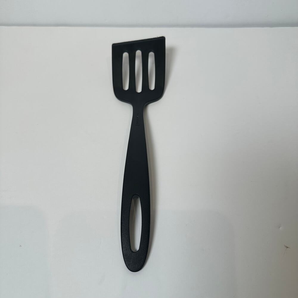 Vintage Tramontina Spatula Black Nylon Made in Brazil Flipper Turner Slanted